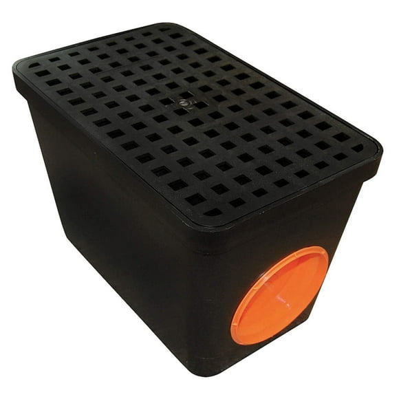 Drain à Deux Trous avec Grille, Noir, Plastique