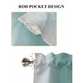 thumbnail image 6 of Teal Grey Ombre 2 Panel Kitchen Curtains for Small Windows, Farmhouse Gradient Minimalist Bathroom Tier Curtain, Short Window Treatment for Bedroom/Living Room 55"x36", 6 of 6