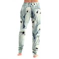 thumbnail image 6 of Hearthz Halloween Print Womens Pajamas Pants Ghost Pumpkin Bat Print Jogger Lounge Pants Elastic Waist Lounge Pants Women with Cuffed Ankles, 6 of 6