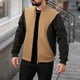 thumbnail image 1 of pstuiky manga larga para hombre, Chaqueta con capucha y cremallera alta de manga larga con bloques de color para hombre tops de invierno para hombre xl, 1 of 9