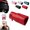 (Red), variant on Exhaust Heart Shape, 2.5" Inlet 2.8" Outlet Heart Straight Stainless Steel Vehicle Exhaust Pipe Flue Muffler, Heart Shaped Muffler Tip, Universal Modified Exhaust Tail Pipe For Car (Red)
