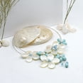 thumbnail image 3 of AeraVida Forest Statement Pearl Seashell Blue Glass Beads Flower Garden Choker Necklace, 3 of 4