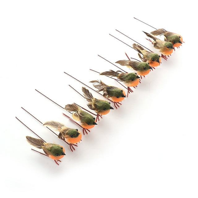 Robin Birds Very Cute Artificial Feather Robin Bird Christmas Tree Decoration Craft Birds