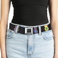 thumbnail image 5 of Buckle-Down Belt, Seatbelt Buckle Belt, Money Bags Black Multi Color, Youth 22 to 32 Inches, 5 of 9