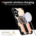 thumbnail image 2 of Dteck Magnetic for Samsung Galaxy S25 Case, Compatible with MagSafe, Military Grade Dropproof with Invisible Stand Dual Layer Shockproof Phone Cover for S25 6.2",Rosegold, 2 of 6