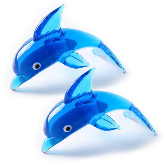 Adorno de arte de vidrio hecho a mano, estatuilla de decoración del hogar, colección de animales marinos, regalo para Navidad, cumpleaños, pisapapeles de vidrio