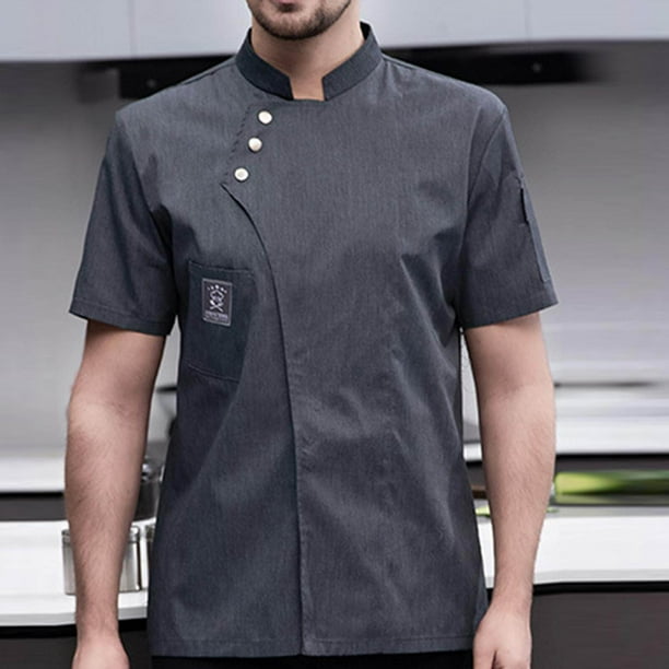 Gray chef coats cheap