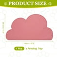 thumbnail image 2 of Uxcell Silicone Pet Feeding Mat, Waterproof Dog Cat Food Bowl Placemat Tray Anti-Slip with Raised Edge Foldable Heat-Resistant (Burgundy, Cloud Shape), Intended for Cat Dog Water Bowl, 2 of 7