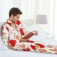 thumbnail image 6 of Disketp Cute Mushroom Mens Pajama Set, Soft Warm Long Sleeve Sleepwear, Cozy Button-Down Pjs for Men-XX-Large, 6 of 7