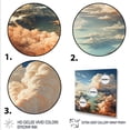 thumbnail image 3 of Designart "Artful Sky View of Clouds III" Landscapes Framed Wall Art - Beige Clouds Entryway Framed Wall Art, 3 of 6