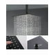 thumbnail image 2 of Regadera Xtellar Cuadrada 20cm Negra Acero Inox Con Tubo 40cm  Color Negro, 2 of 4