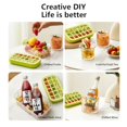 thumbnail image 5 of 2-in-1 Ice Cube Bottle with Straw - Easy Press Ice Tray Water Bottle, Leak Proof Lid, Vertical Ice Maker for Freezer, Travel, Gym & Home Use (Green, 800ml), 5 of 5