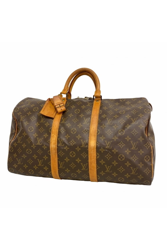 Pre-Owned Louis Vuitton Monogram Keepall 50 Boston Bag M41426 Brown Men's and Women's