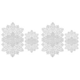 thumbnail image 4 of Juego de posavasos de 4 cubiertos aislados tapete de copo de nieve decoración de mesa de Festival (plateado), 4 of 5
