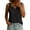 Black, variant on Women's Cotton Linen Sleeveless Tank Top Scallop V-Neck Loose Fi Casual Summer Basic Tops