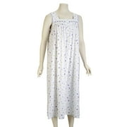 Women's Purple Pansy Knit Nightgown