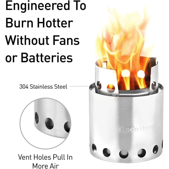 Lite - Portable Camping Hiking Survival Wood Burning Rocket Stove with Low  Design for Quick Boil