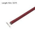 thumbnail image 2 of Cable de alambre de 33 pies (10 m) de acero inoxidable 304 de 3/16" (5 mm) recubierto de vinilo con 2 piezas de tornillo rojo, 2 of 7