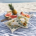 thumbnail image 5 of Outdoor Pillow Cover Blue Yellow Sunflower Set of 2 Waterproof Throw Pillowcases Retro Wreath Decorative Patio Furniture Pillows for Couch Garden Indoor & Outdoor Use, 5 of 9