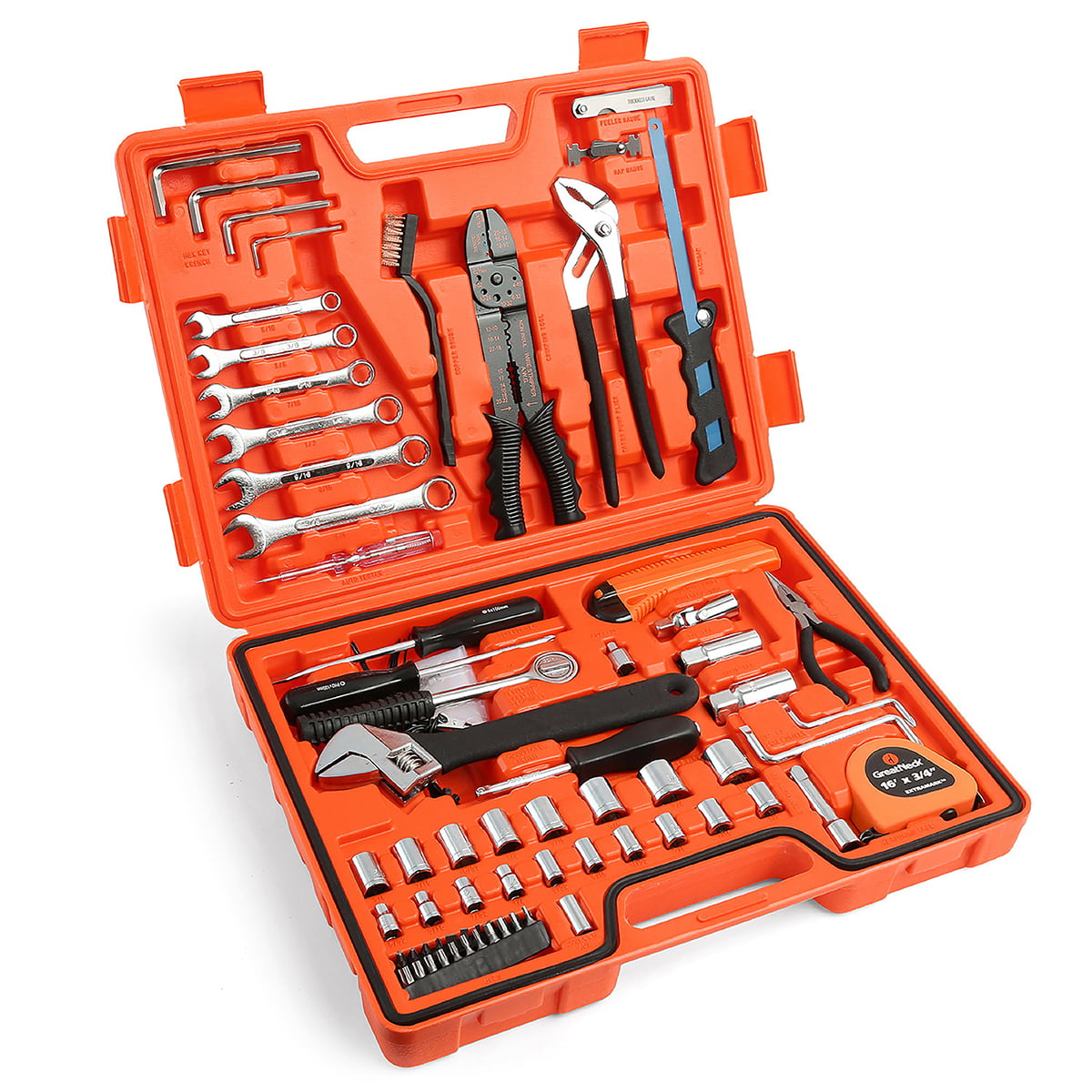 GreatNeck 125 Piece Marine Tool Kit for Boats, Waterproof Case,  Chrome-Plated Tools