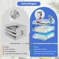 thumbnail image 5 of Clear Heightened Desk Organizer, 3 Tier Stackable Paper Tray, Desktop Organizers and Storage for Desk Accessories, Letter, A4 File Paper, Notes, Pens, Document, 5 of 5