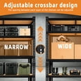 thumbnail image 2 of ZEUKMXOO 78"H Heavy Duty Storage Shelves, 5-Tier Adjustable Garage Shelving Unit with Dual-Sided Pegboard, Industrial Metal Rack for Warehouse, Basement, Kitchen & Pantry Organization, 2 of 9
