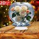 thumbnail image 4 of Apples Shaped Rose 2D Acrylic Desktop Ornament | Multicolor Home Decor Accent | Modern Living Room Bedroom Shelf Table Decoration | Durable Sleek Display Piece | 1 Pack, 4 of 9