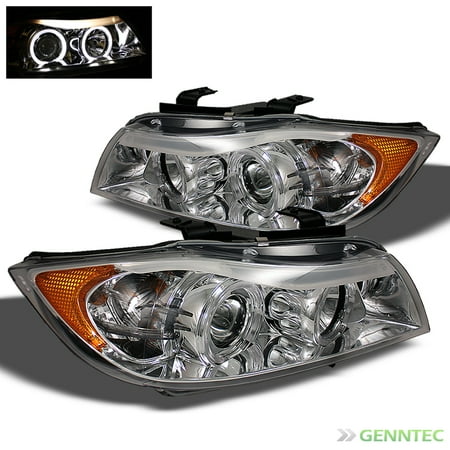 For 2006-2008 BMW E90 3-Series 4 Door Twin Halo Projector Headlights Pair