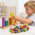 thumbnail image 2 of Trendy Color Matching Stacking Puzzle Game Fast Pattern Challenge Ring Stack Puzzle For 2 Players Competitive Tabletop Teaser For Family Game Night-B, 2 of 4