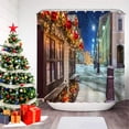 thumbnail image 5 of ITFABS Christmas Print Shower Curtain, Waterproof Anti-mildew Hanging Curtain, 5 of 5