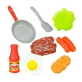 thumbnail image 1 of figatia 8 Pieces Kitchen Playset Kitchen Cooking Pan Playset Realistic Role Play Pretend Argent, 1 of 9