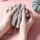 thumbnail image 3 of Esponja de baño con bolas de lufa para ducha, 4 unidades, bola de ducha de calabaza, puf de malla para cuerpo, mujeres y hombres, esponja de baño para hacer espuma, 3 of 5