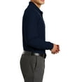 thumbnail image 3 of Mafoose Men's Long Sleeve Silk Touch Polo with Pocket Navy 4X-Large, 3 of 5