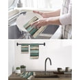 thumbnail image 5 of Farmhouse Teal Blue Brown Kitchen Dish Towels for Drying Dishes Set of 2, Vintage Wooden Waffle Weave Microfiber Hand Tea Bathroom Towels Quick Dry & Absorbent Towel 15.7x23.6, 5 of 7
