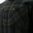 thumbnail image 3 of Coleman Men's Long-Sleeve Flannel Shirt Midweight Western Plaid Button-Down (Olive/Black, XXL), 3 of 3