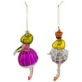 thumbnail image 4 of Royal Ballerina Frogs Glass Christmas Ornaments - 6" - Multicolor - Set of 2, 4 of 6