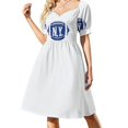 thumbnail image 4 of Vestido de manga corta con estampado "Más allá del muro del jardín", vestidos de fiesta para mujer, vestido de fiesta largo, vestido de verano para mujer, 4 of 8