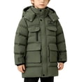thumbnail image 4 of ITSAME Boys Hooded Puffer Jacket (5-14) Mid Length Thermal Quilted Winter Parka Coat with Flap Pockets Size 11, 4 of 9