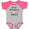 thumbnail image 3 of Inktastic Great Grandmas Favorite Heart Great Grandchild Boys or Girls Baby Bodysuit, 3 of 5