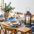 thumbnail image 6 of Abstract Blue Moire Round 13 Inch Placemats Set of 4, Gradient Coastal Ocean Geometric Waves HeatResistant Non Slip Place Mats for Dining Table, Wipeable Braided Kitchen Table Mats for Housewarming, 6 of 9