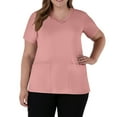 thumbnail image 5 of Resivox Womens Scrub Tops Plus Size Medical Scrubs Petite V Neck Scrub Shirts Basic Scrub Nursing Uniforms Uniformes De Enfermeras De Mujer Light pink 5XL, 5 of 5
