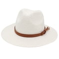 thumbnail image 1 of UDIYO Panama Hat Straw Weaving UV Protection Men Women Foldable Anti Sun Cap for Beach, 1 of 8