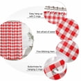 thumbnail image 6 of Red White Plaid Waterproof Fabric Shower Curtain,Modern Farmhouse Buffalo Check Gingham Waterproof Fabric Shower Curtain for Bathroom Curtains Bathtubs Shower Curtains with 12 Hooks Standard 60x72, 6 of 8