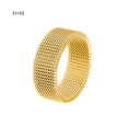 thumbnail image 1 of Sonducket Anillo Unisex Acero Anillo Mujer Hombre Malla Anillo Universal Múltiples Tamaño Mano Pareja Joyería, Blanco, Talla 17 Ropa, zapatos y accesorios Miscelánea Oro 18#, 1 of 8