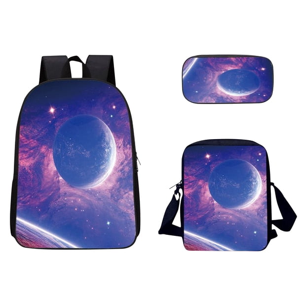 Fiudx Mochila con Estampado de Cielo, Diseño Ligero, Múltiples Bolsillos, Ideal para Viajes y Uso Al Aire Libre, Ideal para Niños de 4 a 12 Años, Incluye Estuche y Bandolera, Tamaño 31 X 16 X 44 Cm.