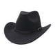 thumbnail image 5 of Sombrero de vaquero enrollable para primavera y otoño, versátil, clásico, para mujer y hombre, informal, de ala grande. Negro, 5 of 9