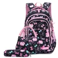 thumbnail image 3 of Three Piece Set of Student Backpack Fashionable Printed Cute Large Capacity Bow Waterproof and Wear-resistant High-quality DMH, 3 of 6