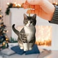 thumbnail image 4 of Cat Christmas Ornament - Realistic 2D Cats Ornaments for Christmas Tree Decor - Acrylic Lifelike Kitten Ornament Gifts for Cat Lovers Women & Men Pet Memorial Keepsake (3 Inch), 4 of 4