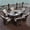 Brown, variant on Direct Wicker 7-Piece Outdoor Wicker Patio Dining Set, Oval Table with Tempered Glass Top & 6 Cushioned Chairs,Gray