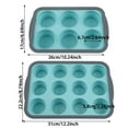 thumbnail image 3 of Molde de silicona plegable para magdalenas, molde para pasteles reutilizable y antiadherente para pasteles y repostería de cocina, 3 of 5